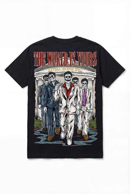 THE WORLD IS YOURS T-SHIRT - BLACK